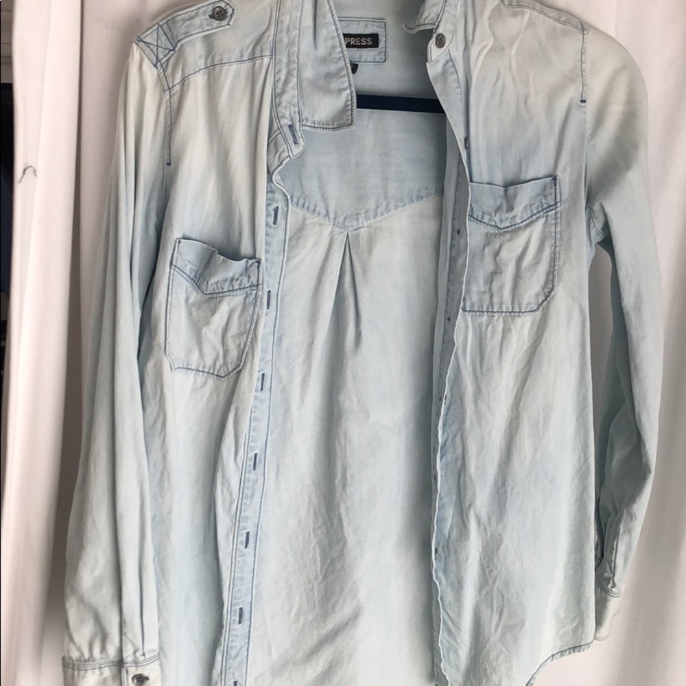 Light wash denim shirt from express!